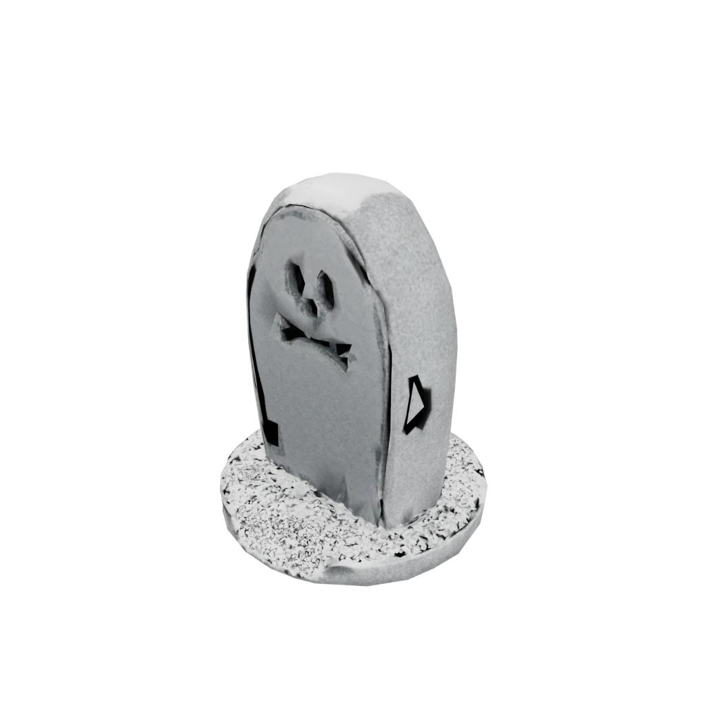 Holiday Cute Tombstone Prop Mini — seasonal 3D print model, STL