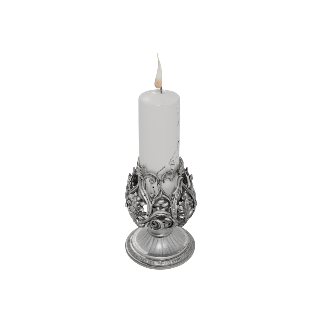 Holiday Ornate Advent Candle Holder — seasonal 3D print model, STL