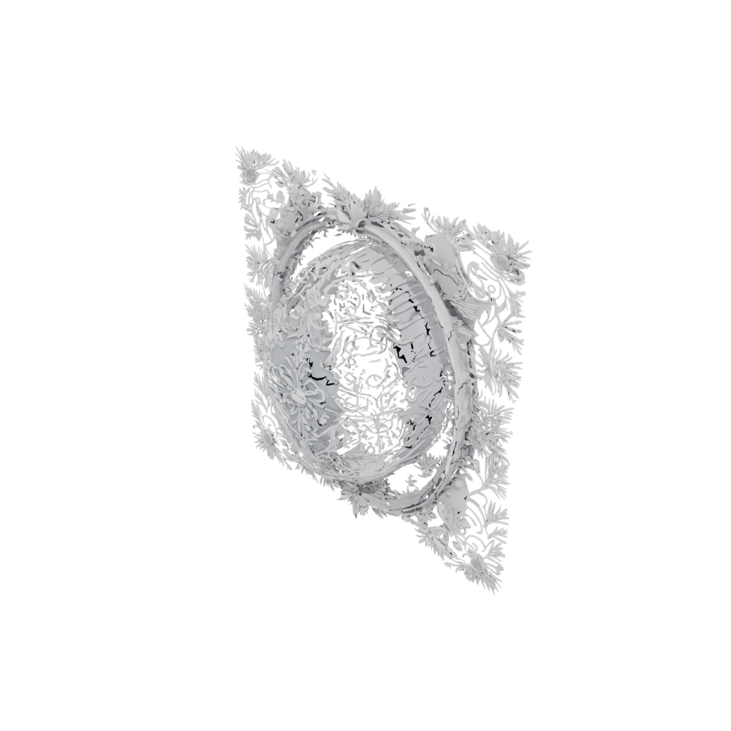 Holiday Ornate Easter Egg Relief — seasonal 3D print model, STL
