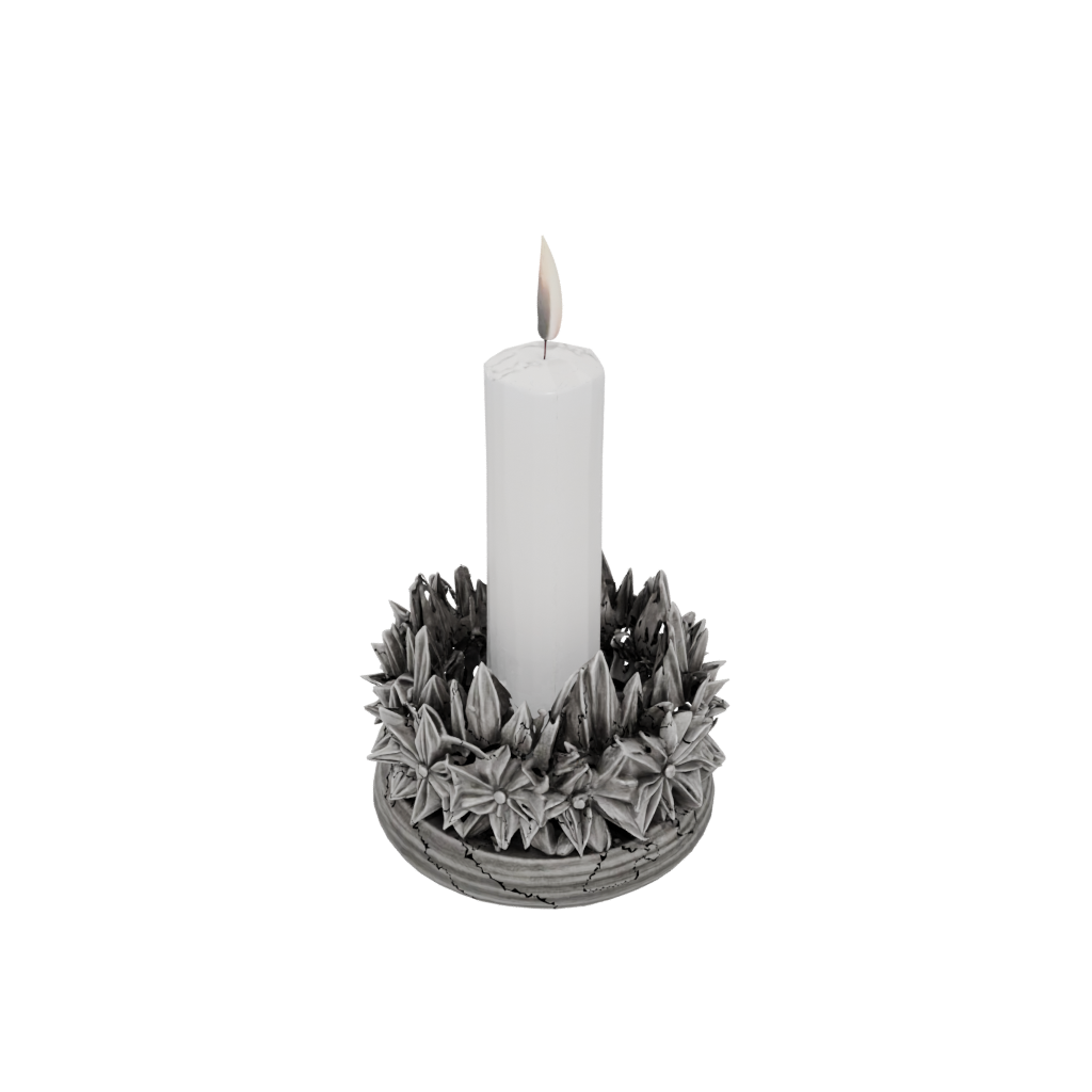 Holiday Rustic Advent Candle Holder — seasonal 3D print model, STL