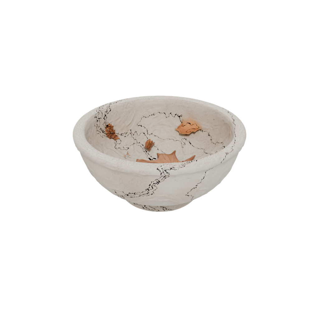Holiday Rustic Autumn Leaf Bowl — seasonal 3D print model, STL