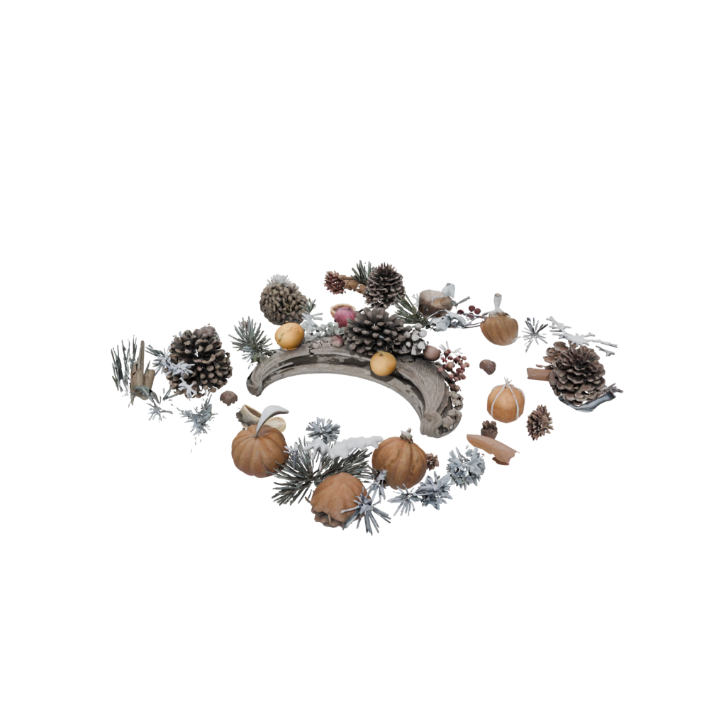 Holiday Rustic Cornucopia Centerpiece — seasonal 3D print model, STL