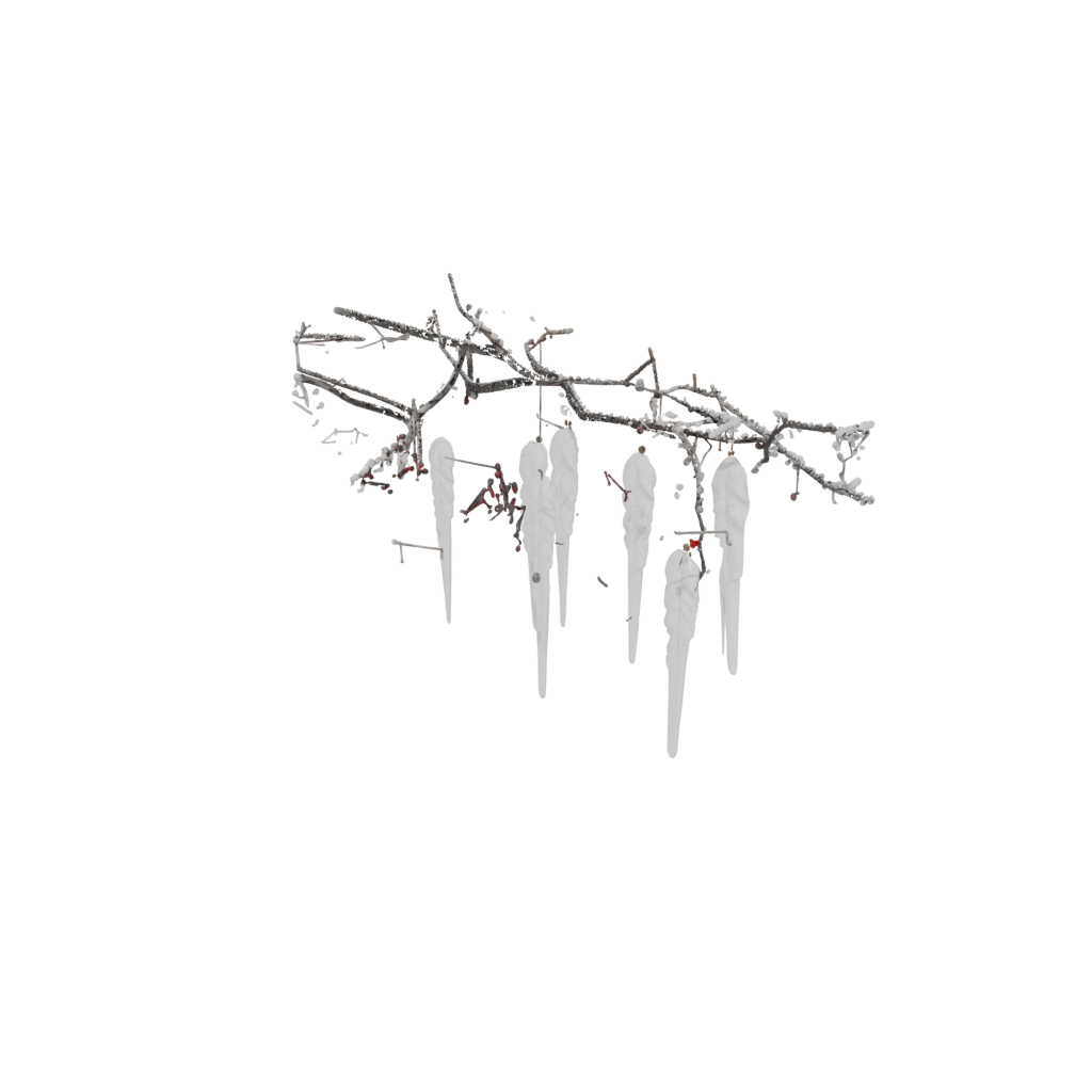 Holiday Rustic Icicle Ornament — seasonal 3D print model, STL