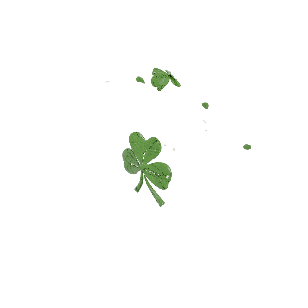 Holiday Rustic Shamrock Charm — seasonal 3D print model, STL