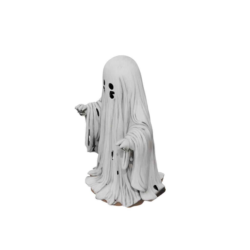 Holiday Rustic Spooky Ghost Figurine