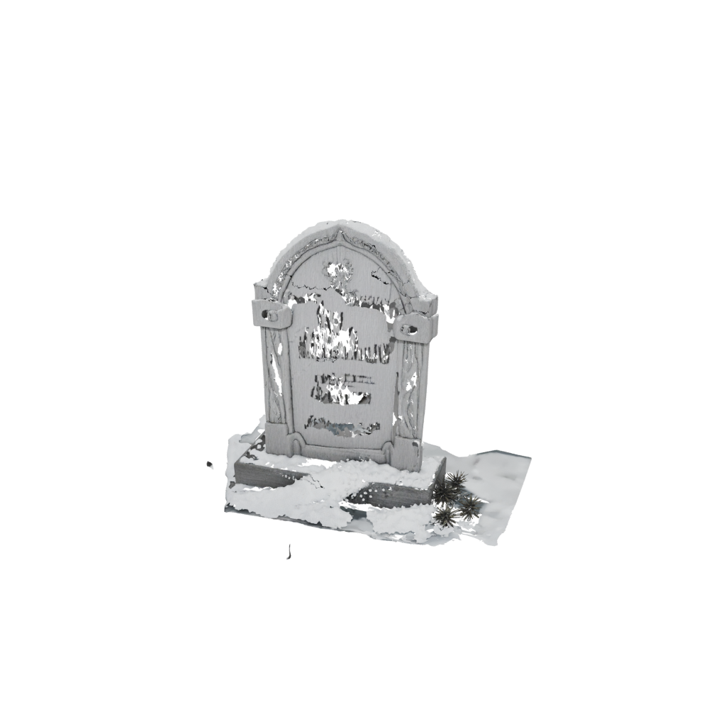 Holiday Rustic Tombstone Prop Mini — seasonal 3D print model, STL