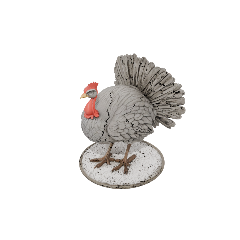 Holiday Rustic Turkey Centerpiece Figure