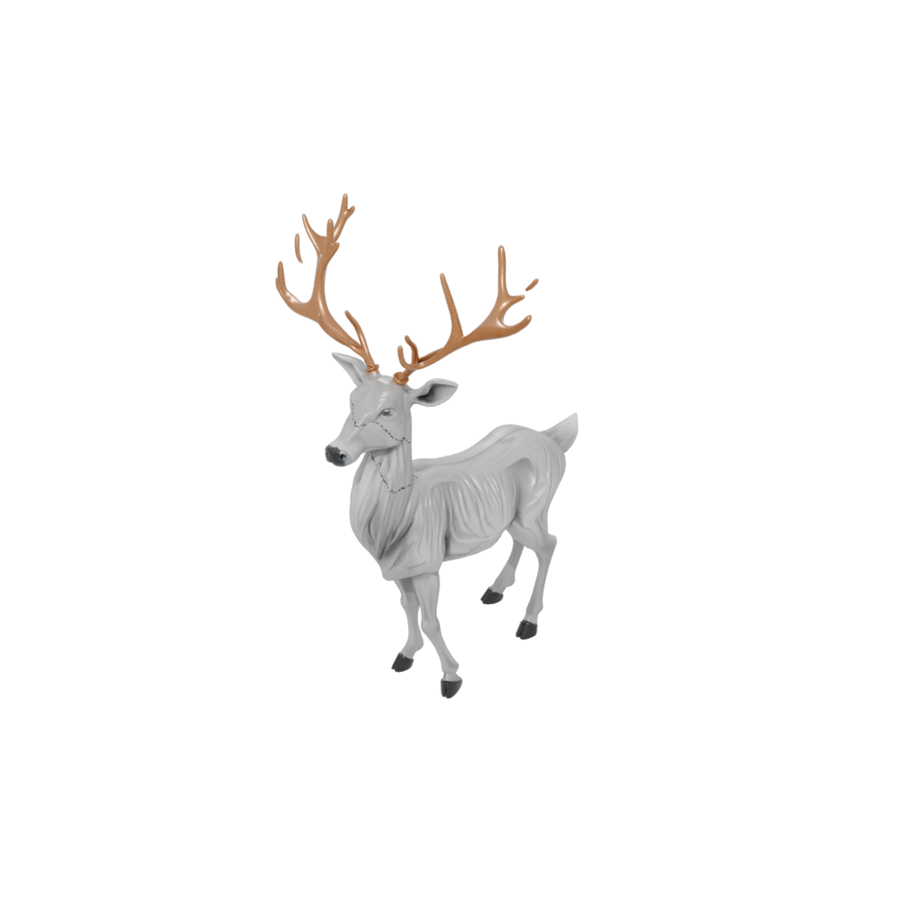 Jumbo Reindeer Figurine — seasonal 3D print model, STL