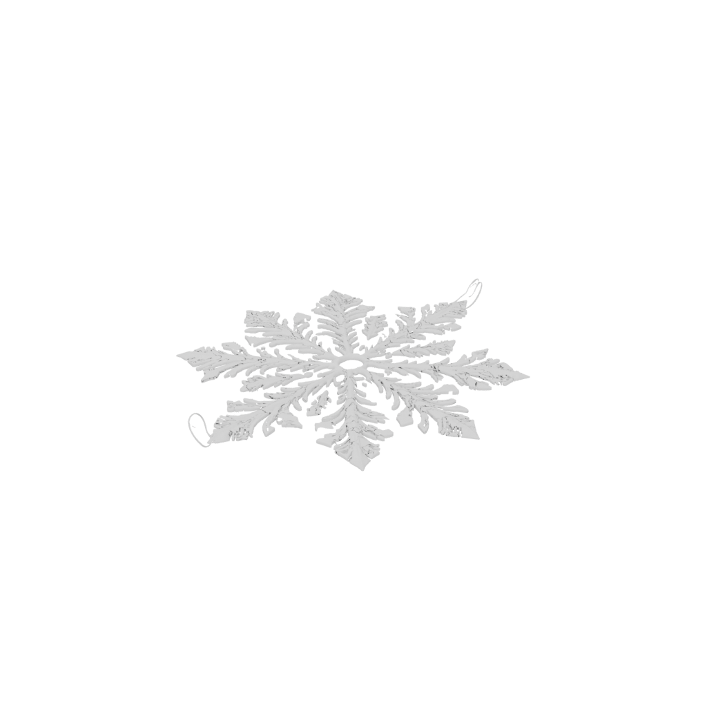 Jumbo Modern Ornate Snowflake Ornament — seasonal 3D print model, STL