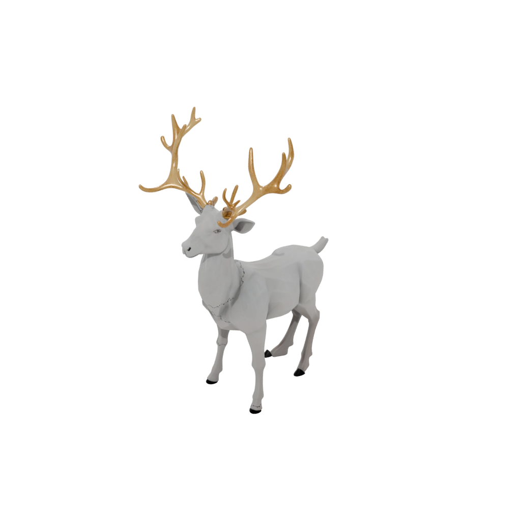Jumbo Modern Reindeer Figurine — seasonal 3D print model, STL