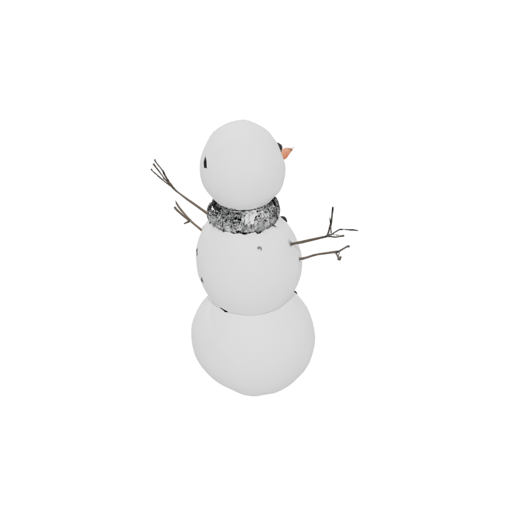 Jumbo Modern Snowman Figure — seasonal 3D print model, STL