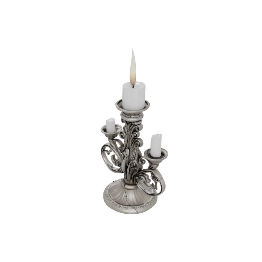 Jumbo Ornate Advent Candle Holder — seasonal 3D print model, STL