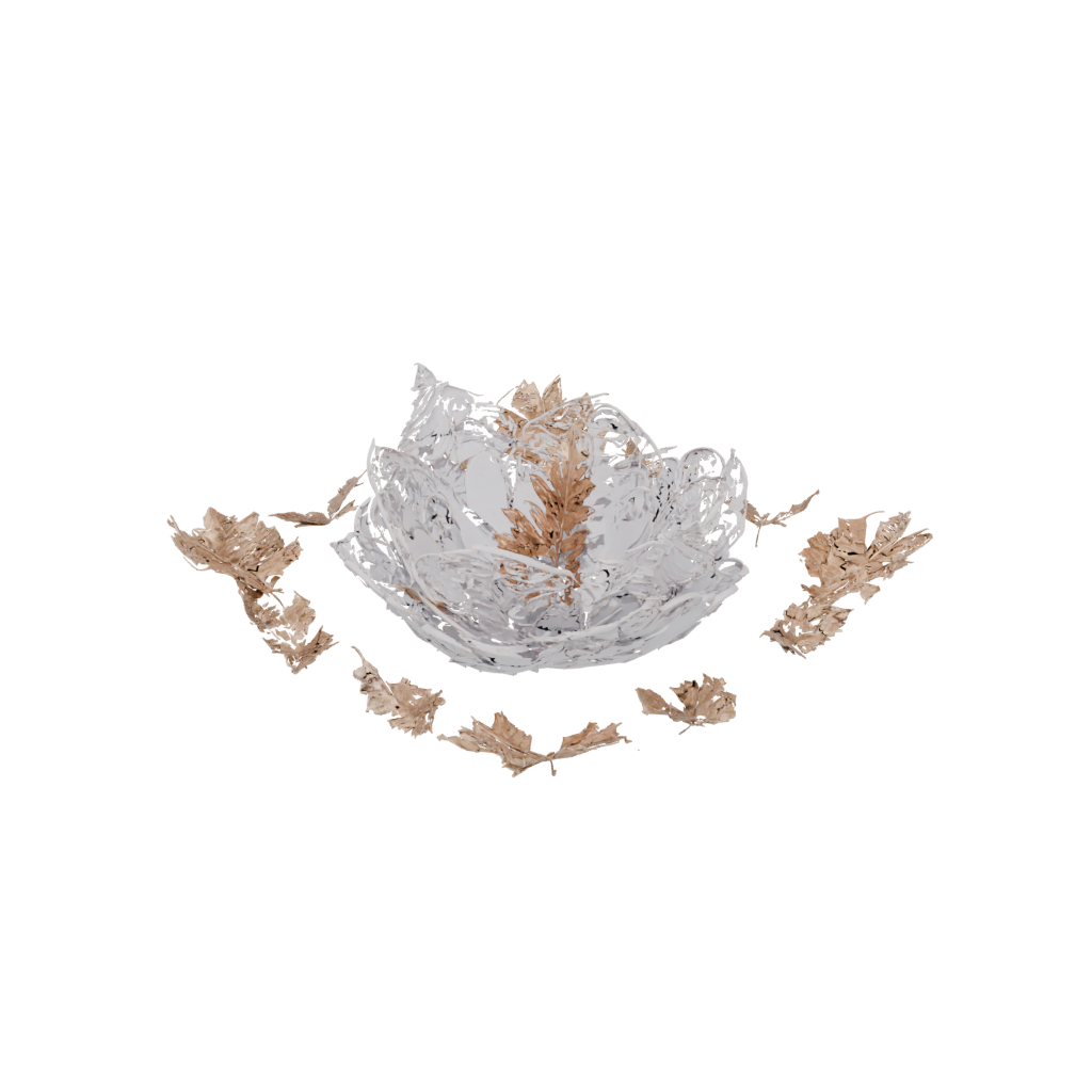 Jumbo Ornate Autumn Leaf Bowl — seasonal 3D print model, STL