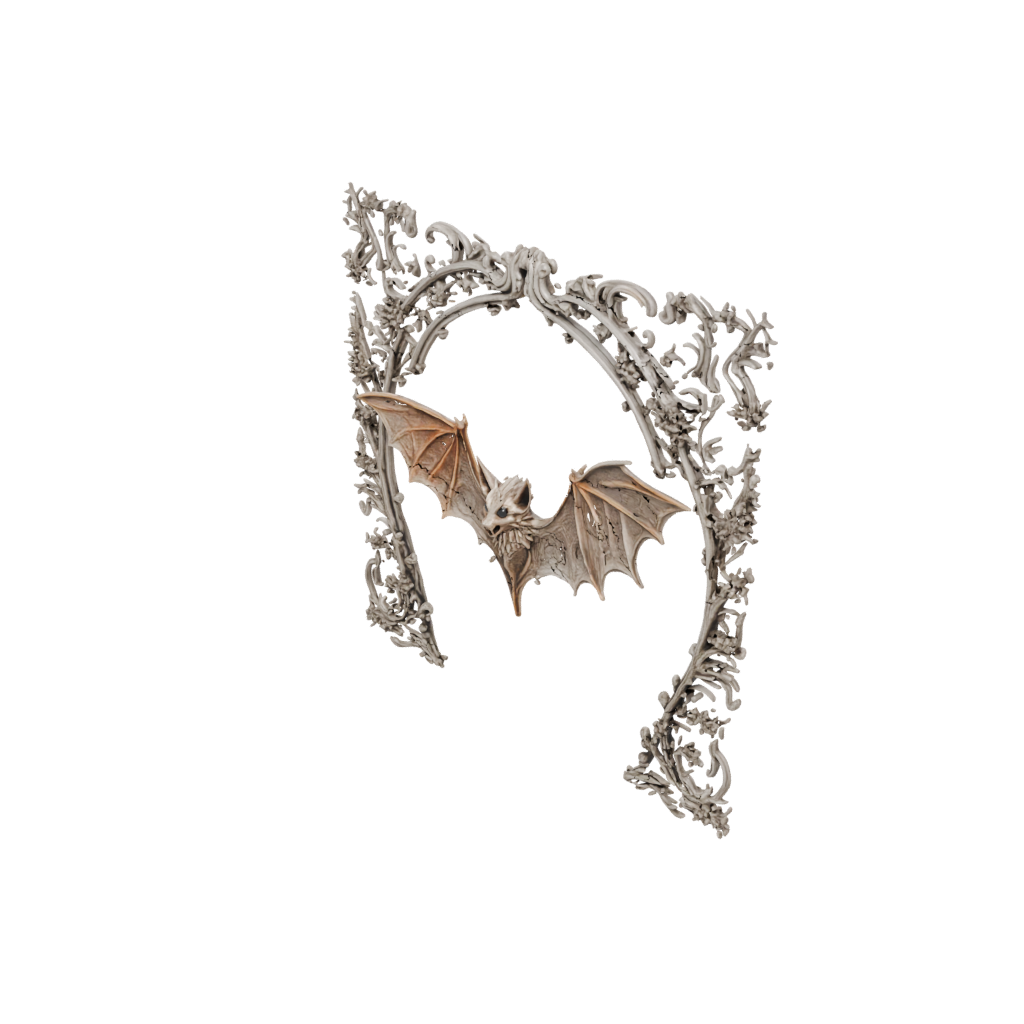 Jumbo Ornate Bat Ornament — seasonal 3D print model, STL