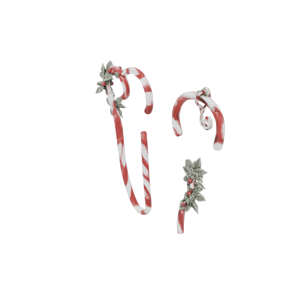 Jumbo Ornate Candy Cane Hook Pair