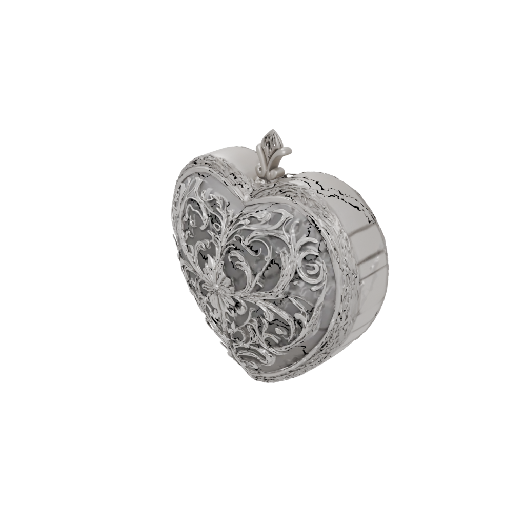 Jumbo Ornate Heart Trinket Box