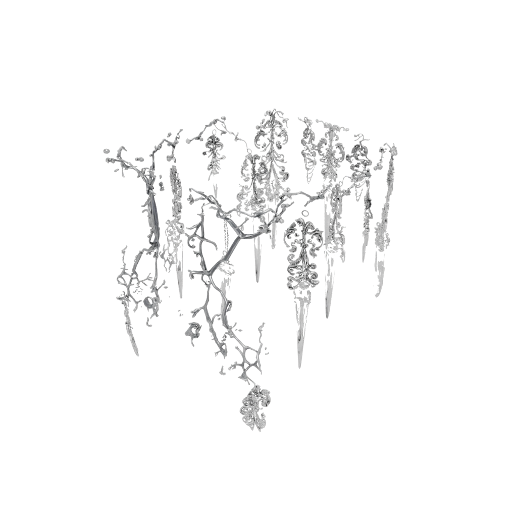 Jumbo Ornate Icicle Ornament — seasonal 3D print model, STL