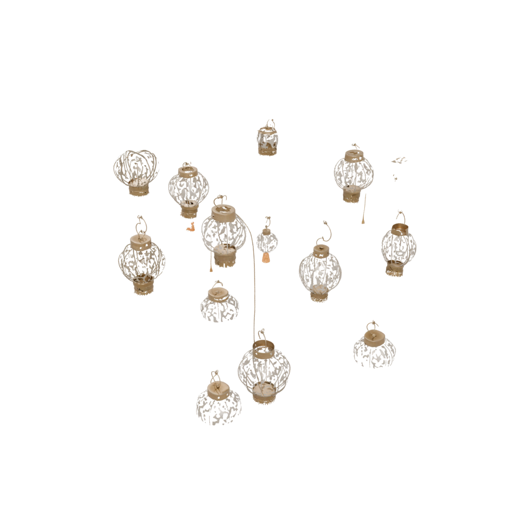 Jumbo Ornate Lantern Festival Lamp — seasonal 3D print model, STL