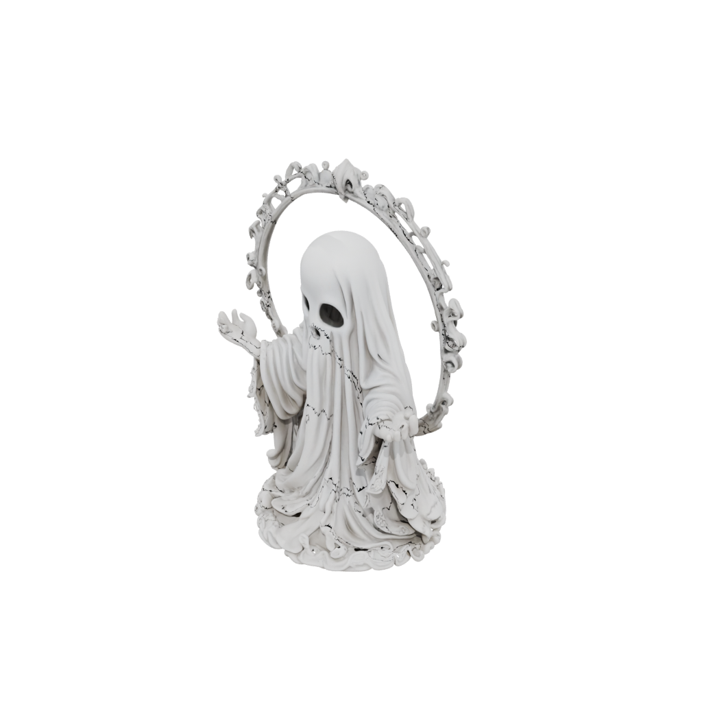 Jumbo Ornate Spooky Ghost Figurine