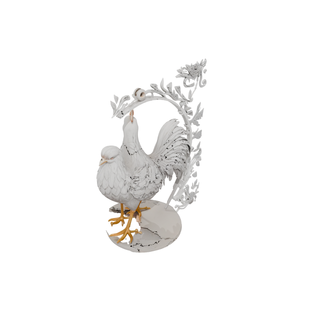 Jumbo Ornate Spring Chick Figure — seasonal 3D print model, STL