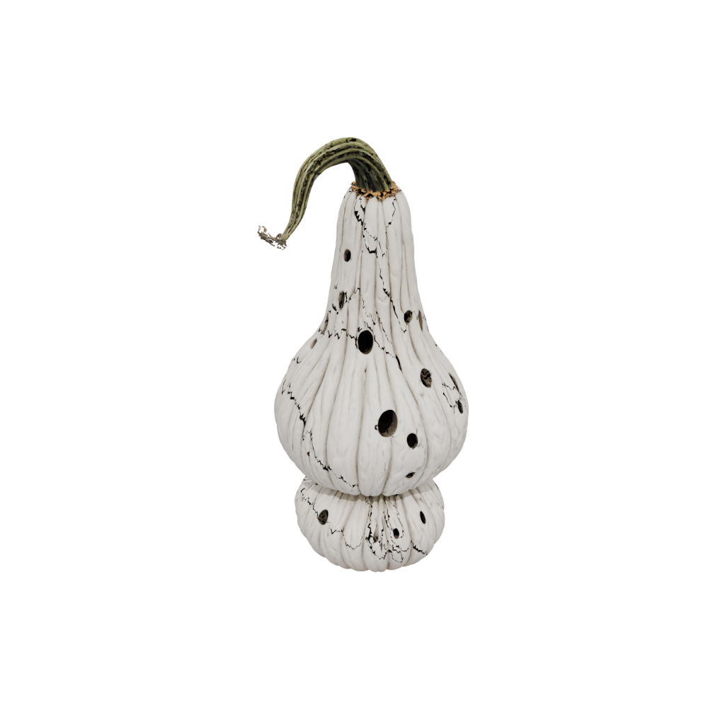 Jumbo Rustic Carved Gourd Figure — seasonal 3D print model, STL