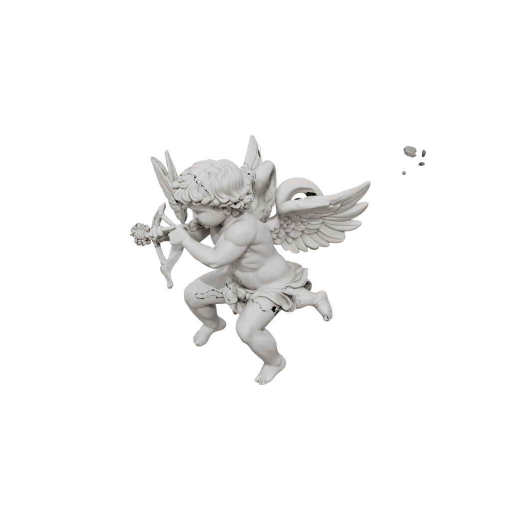 Jumbo Rustic Cupid Charm — seasonal 3D print model, STL