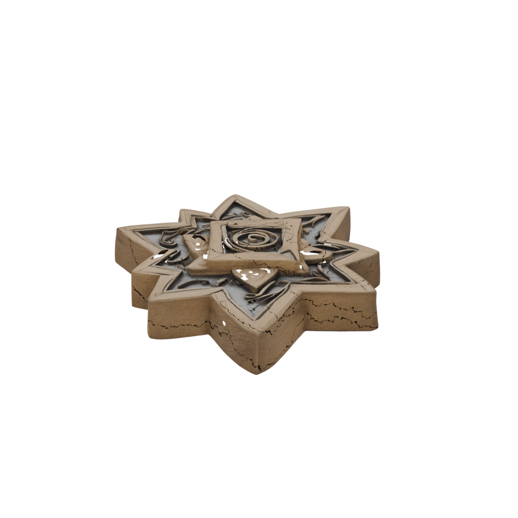 Jumbo Rustic Dreidel Spinner — seasonal 3D print model, STL