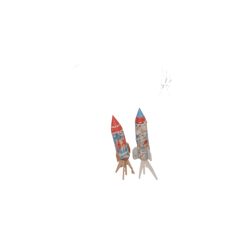 Jumbo Rustic Firework Rocket Decoration — seasonal 3D print model, STL