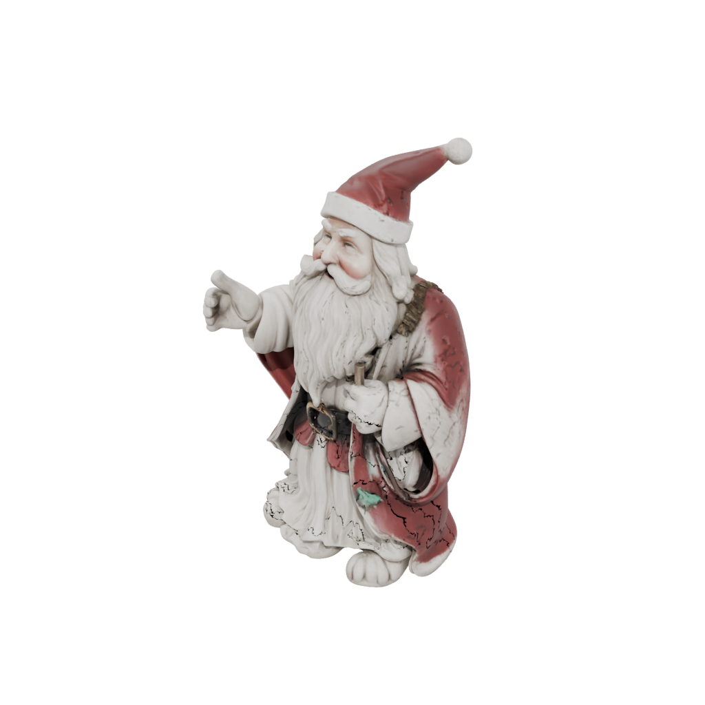 Jumbo Rustic Santa Figurine Original — seasonal 3D print model, STL