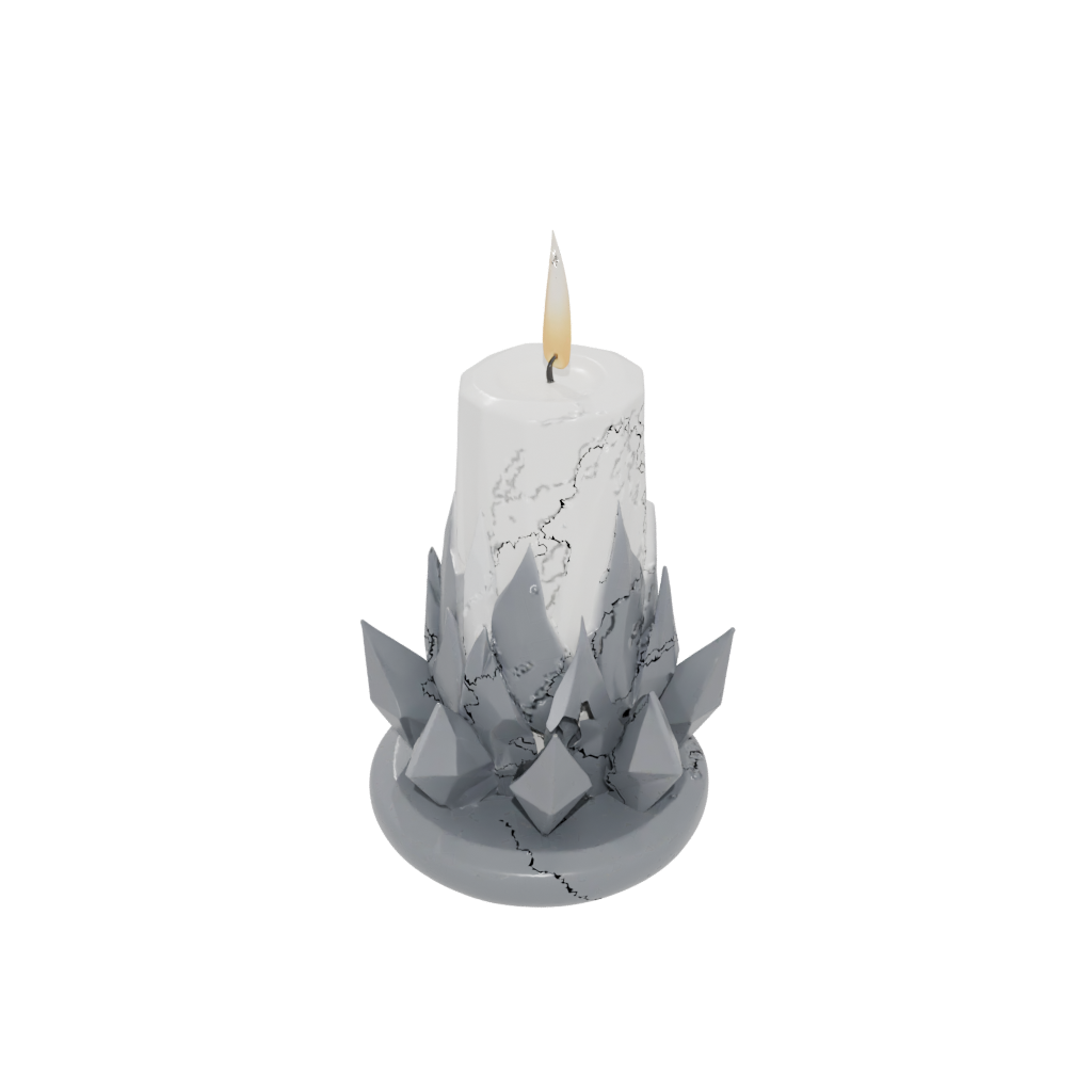 Low-Poly Cute Advent Candle Holder — seasonal 3D print model, STL
