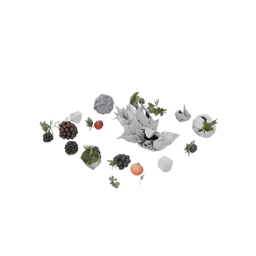 Low-Poly Modern Cornucopia Centerpiece — seasonal 3D print model, STL