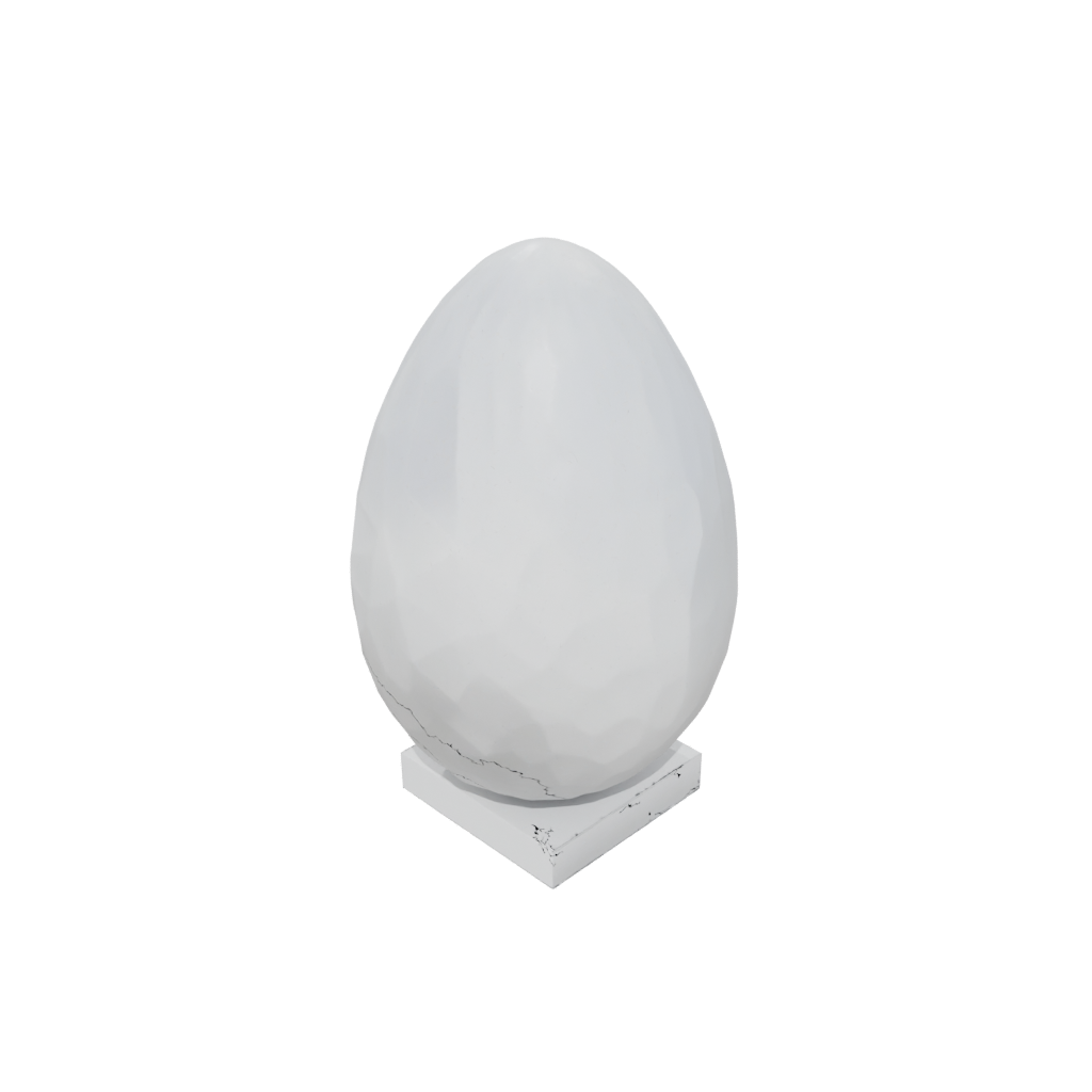 Low-Poly Modern Easter Egg Relief — seasonal 3D print model, STL