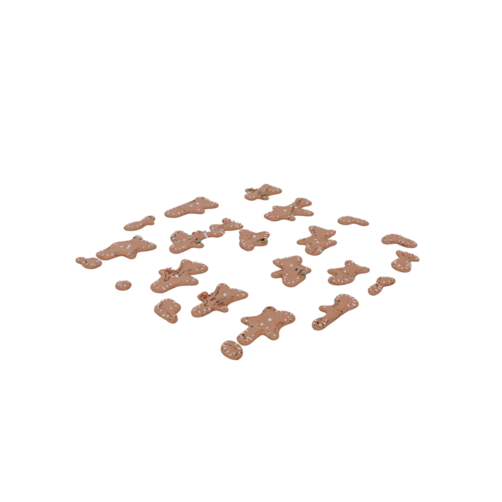 Low-Poly Modern Gingerbread Person Figure — seasonal 3D print model, STL