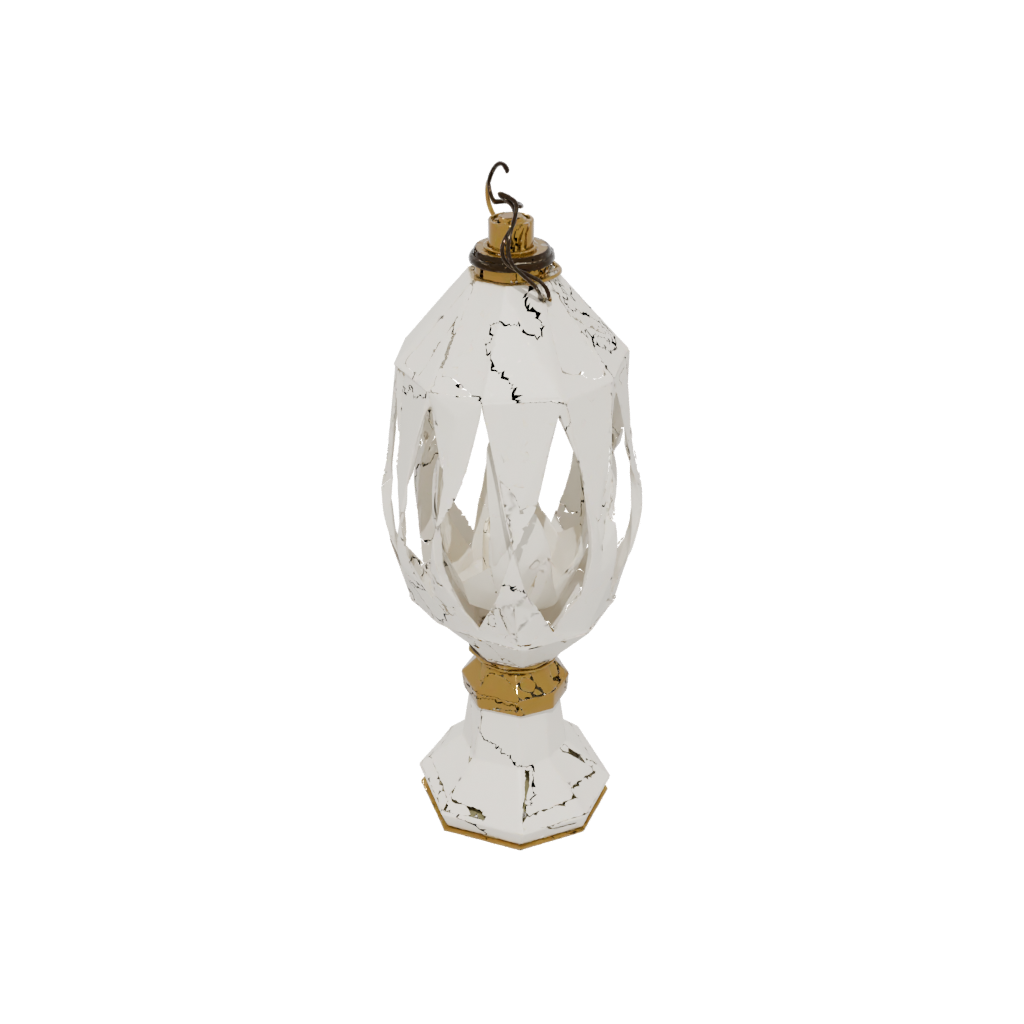 Low-Poly Modern Lantern Festival Lamp — seasonal 3D print model, STL