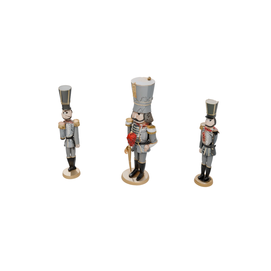 Low-Poly Modern Nutcracker Soldier Original — seasonal 3D print model, STL