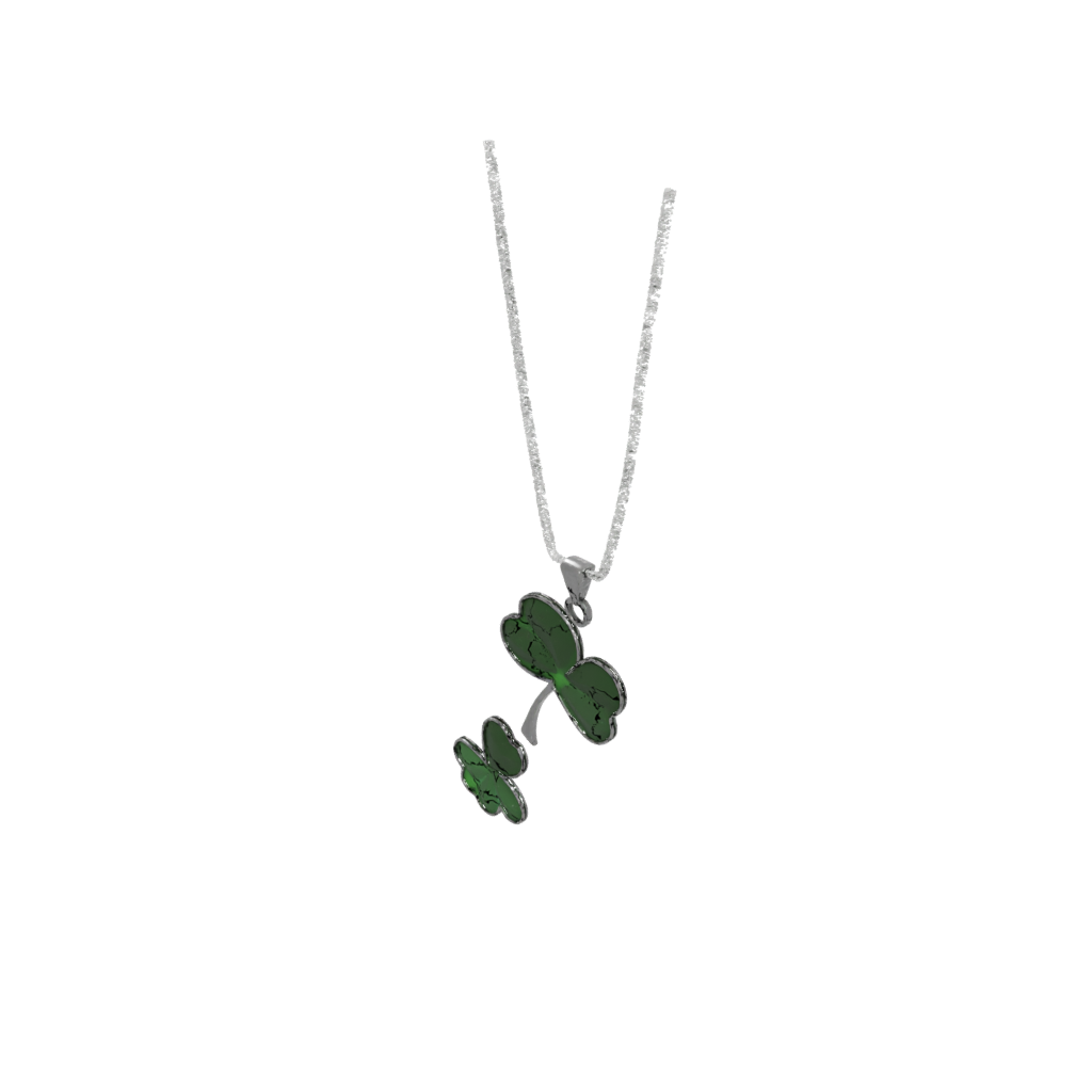 Low-Poly Modern Shamrock Charm — seasonal 3D print model, STL