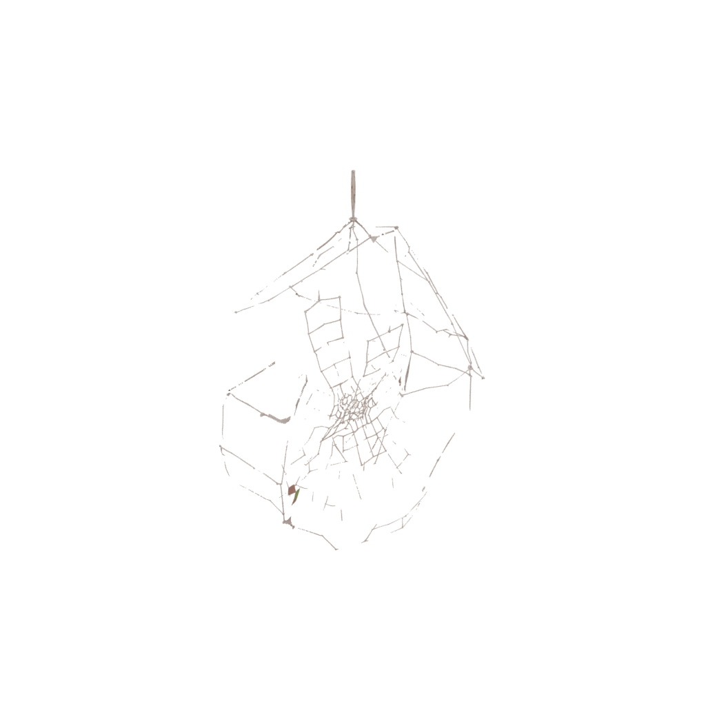 Low-Poly Modern Spider Web Wall Hanging — seasonal 3D print model, STL