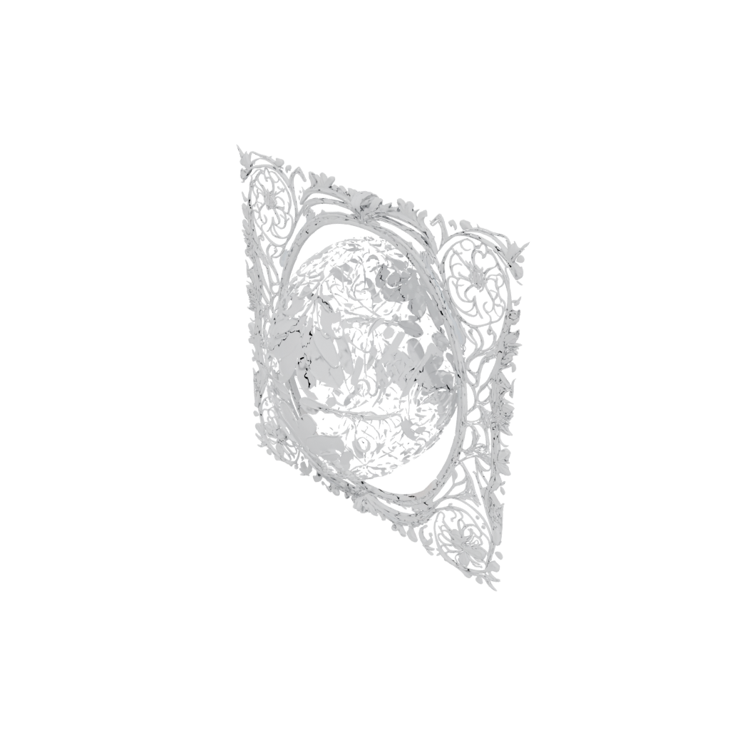 Low-Poly Ornate Easter Egg Relief — seasonal 3D print model, STL