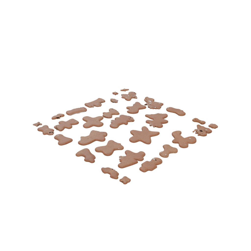 Low-Poly Ornate Gingerbread Person Figure — seasonal 3D print model, STL