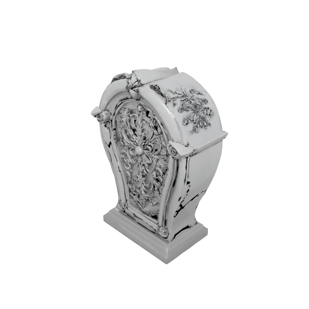 Low-Poly Ornate Tombstone Prop Mini — seasonal 3D print model, STL