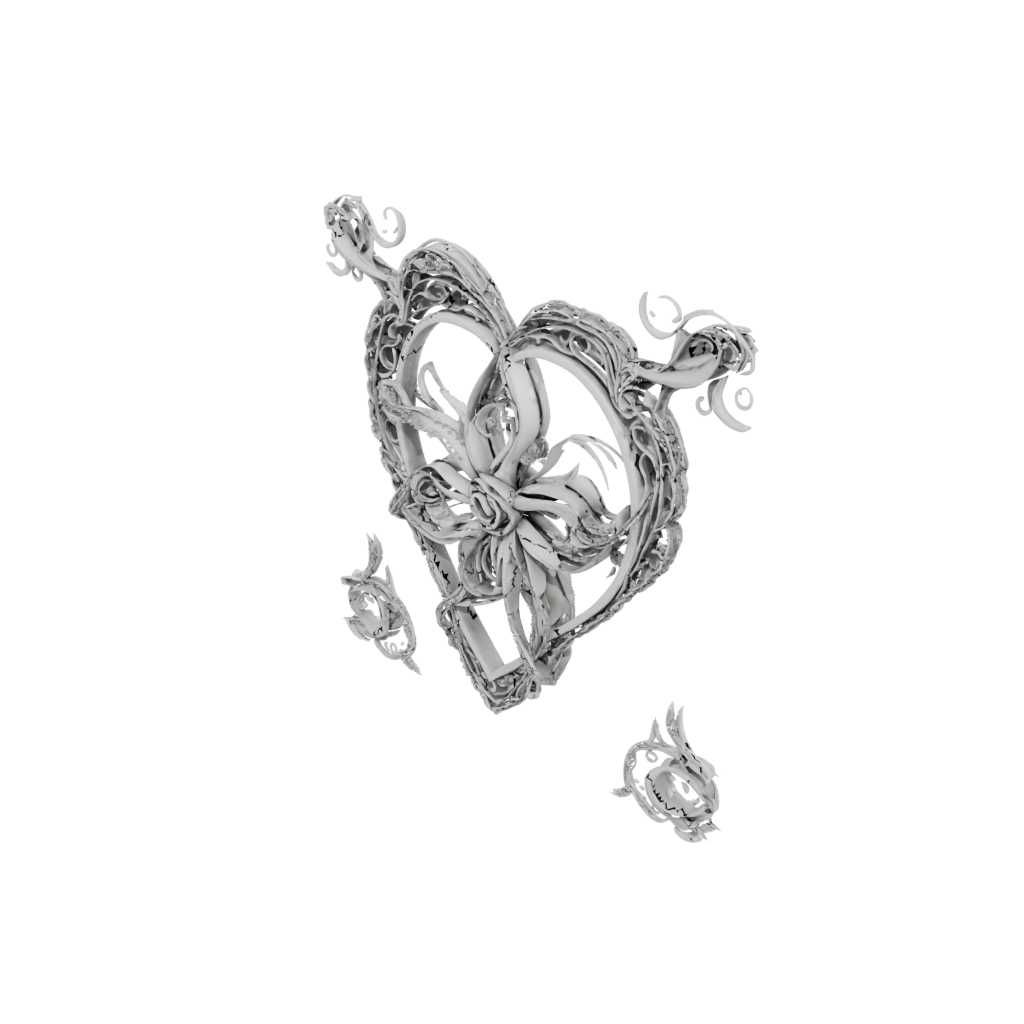 Low-Poly Ornate Valentine Love-Knot — seasonal 3D print model, STL