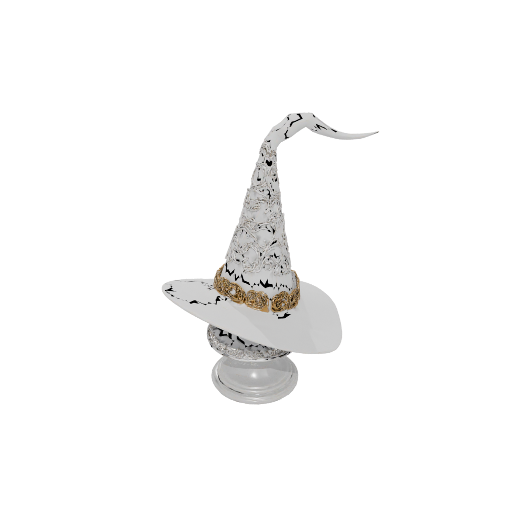 Low-Poly Ornate Witch Hat Holder — seasonal 3D print model, STL