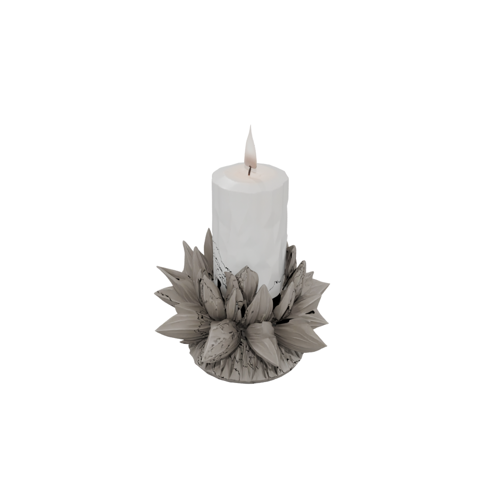 Low-Poly Rustic Advent Candle Holder — seasonal 3D print model, STL