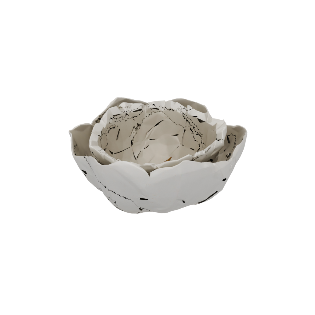 Low-Poly Rustic Autumn Leaf Bowl — seasonal 3D print model, STL