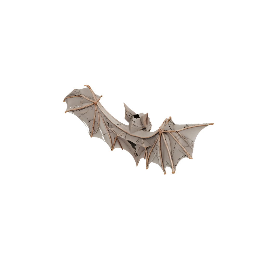 Low-Poly Rustic Bat Ornament — seasonal 3D print model, STL