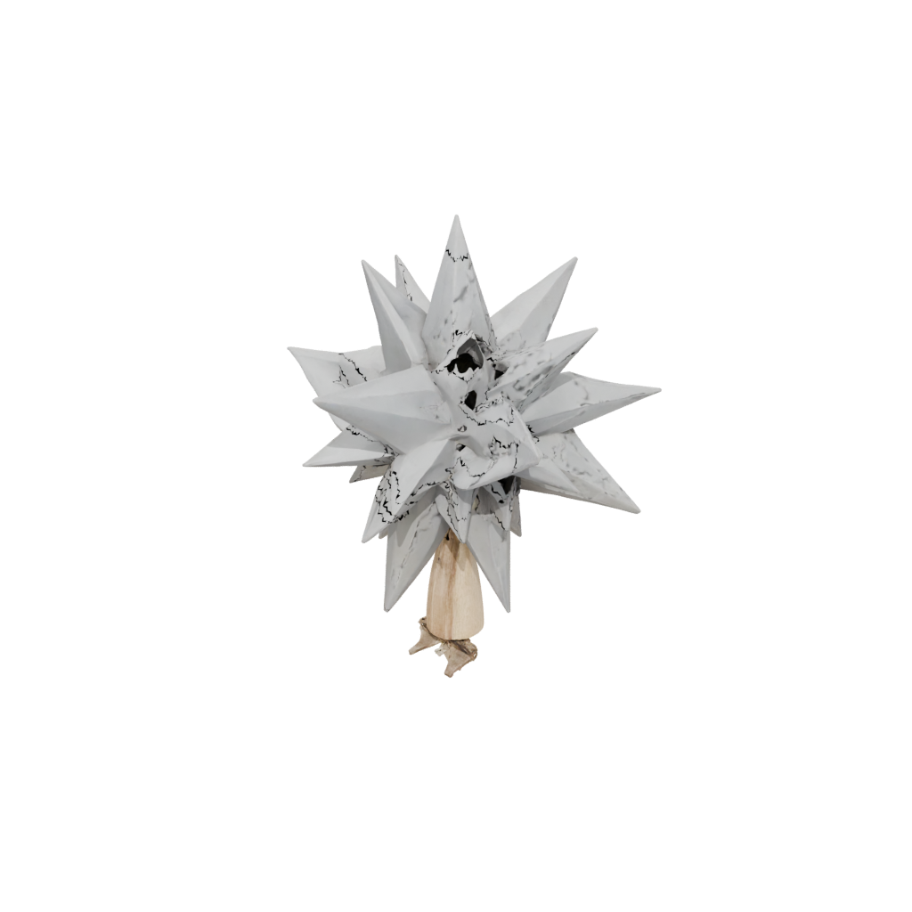 Low-Poly Rustic Christmas Tree Topper Star — seasonal 3D print model, STL