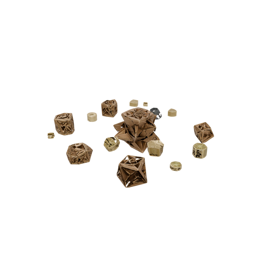 Low-Poly Rustic Dreidel Spinner — seasonal 3D print model, STL