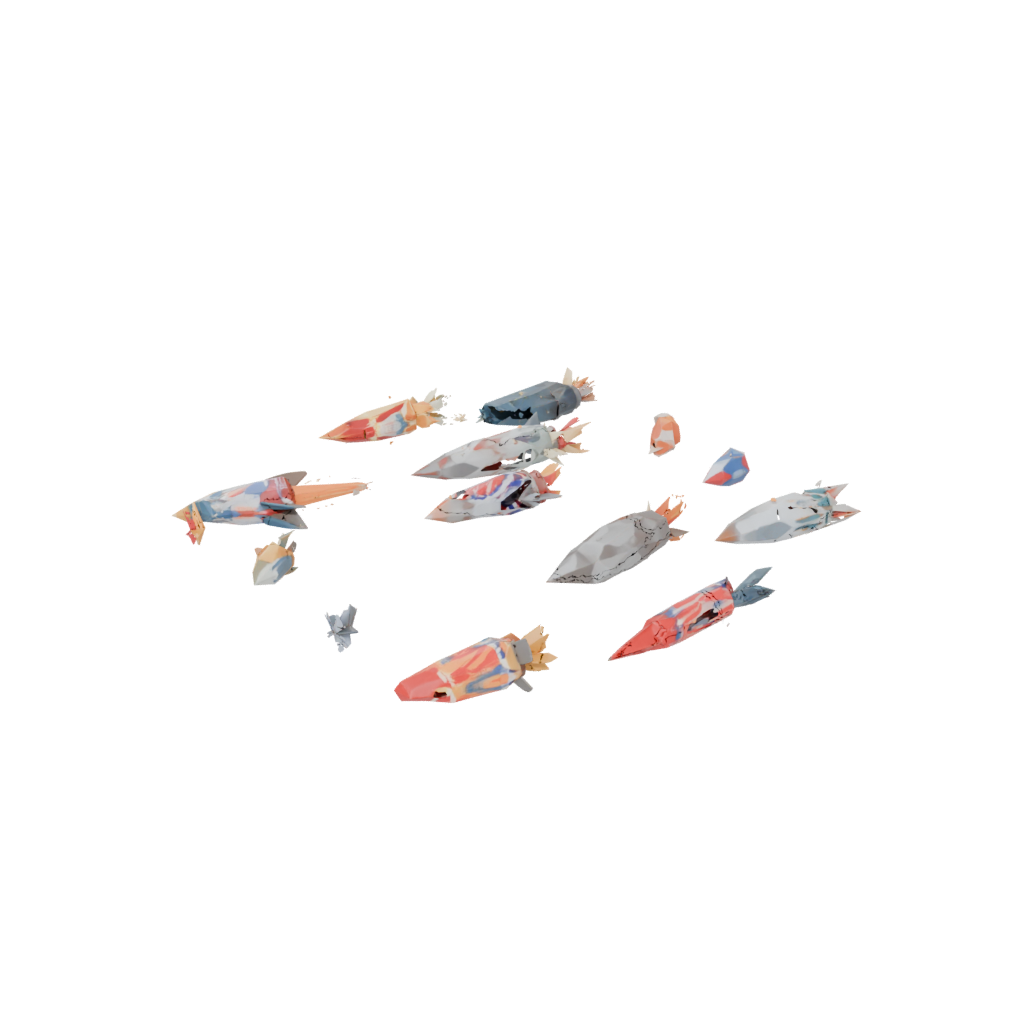 Low-Poly Rustic Firework Rocket Decoration — seasonal 3D print model, STL