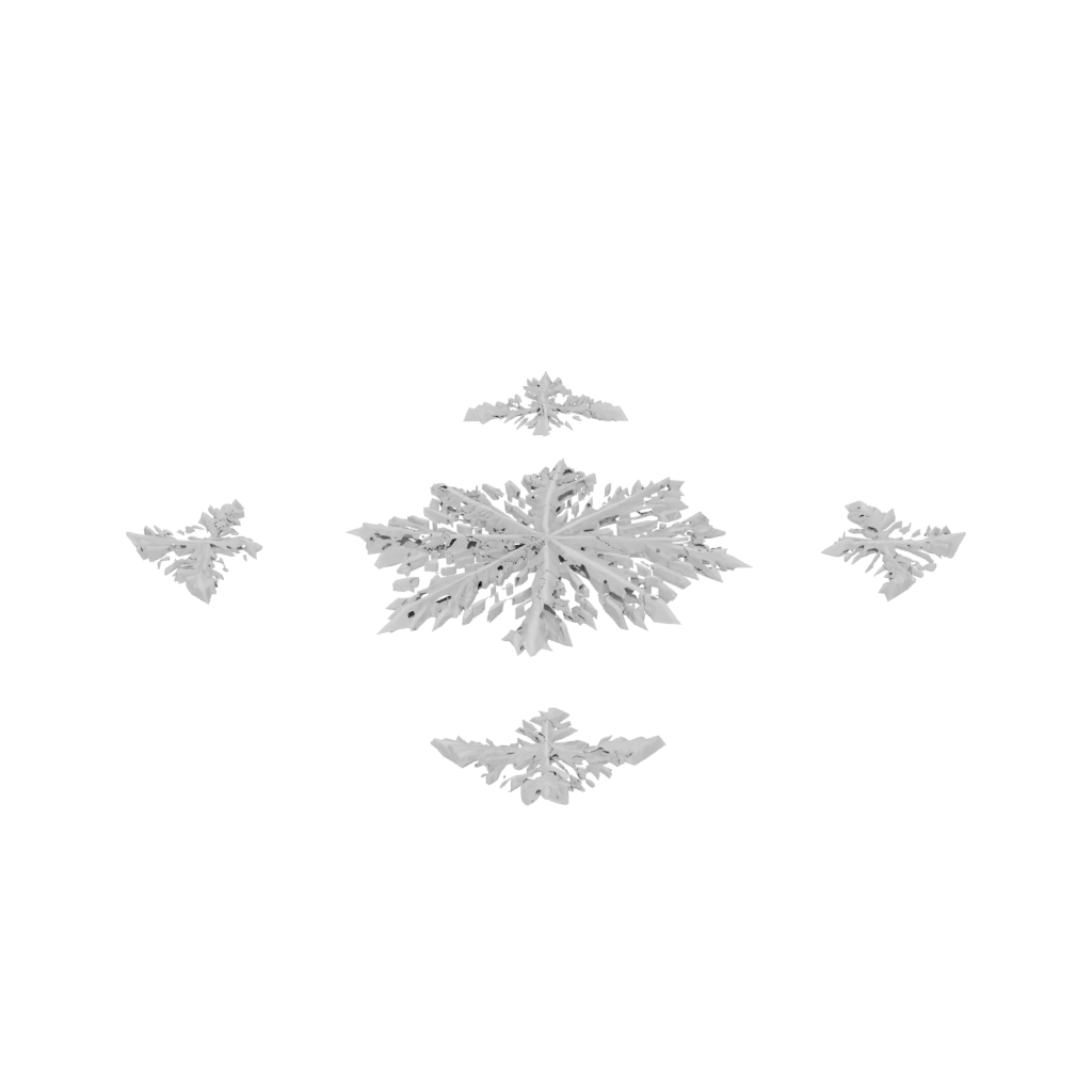 Low-Poly Rustic Ornate Snowflake Ornament — seasonal 3D print model, STL