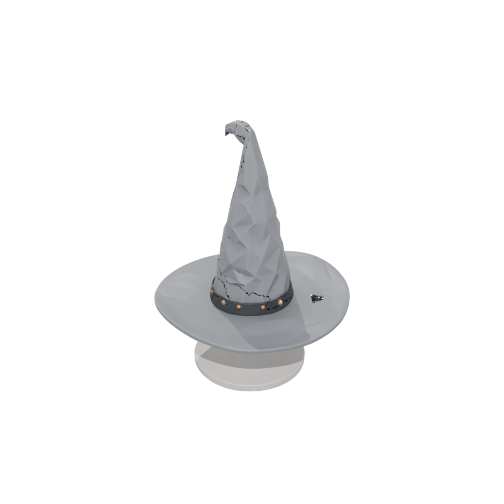 Low-Poly Rustic Witch Hat Holder — seasonal 3D print model, STL